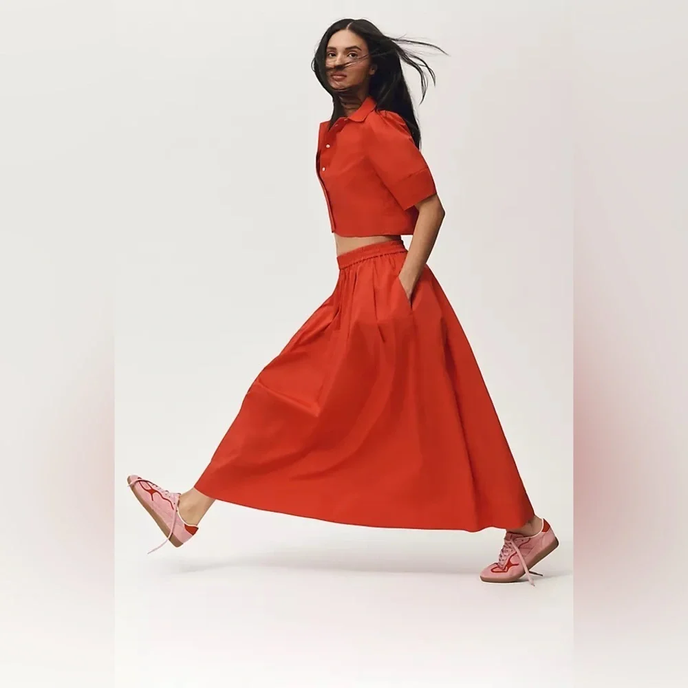 NWT! Anthropologie Maeve Pull-On Circle Skirt - Multiple Sizes 🍊 - Picture 2 of 8